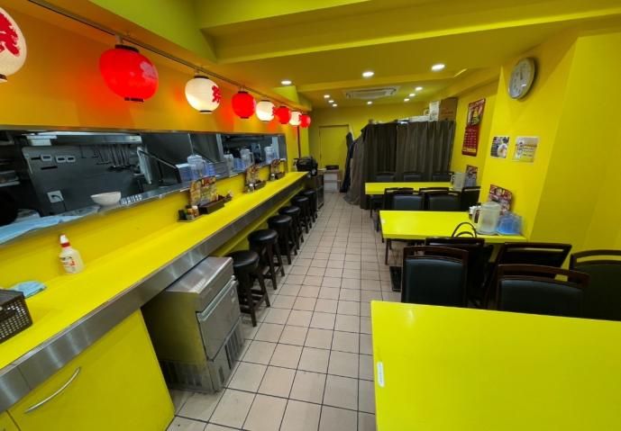 【名古屋市中区】伏見駅徒歩7分／伏見エリアの希少性◎／ラーメン店小箱物件／内装美麗／重飲食も可／約14.21坪